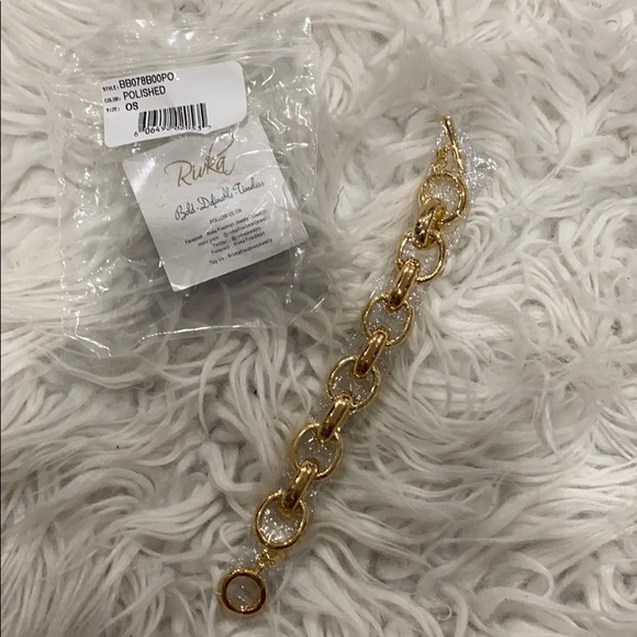 NEW • Rivka Friedman • 18K Gold Clad Link Bracelet - Picture 4 of 4